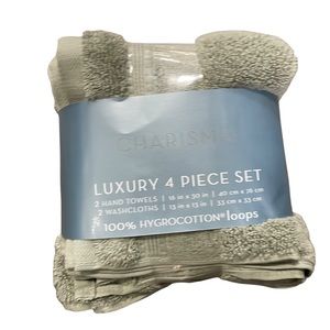 Charisma Soft 4-piece Hand and Washcloth Towel Set